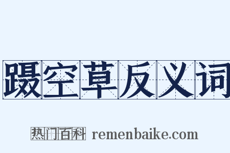 蹑空草反义词是什么意思的图片